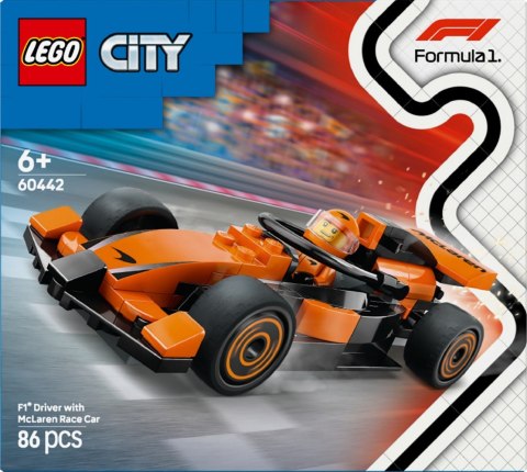 Klocki city 60442 f1 kierowca i bolid mclaren