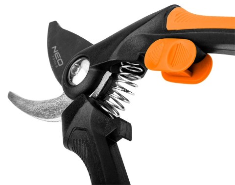 Sekator by-pass 210 mm, zakres do 20 mm, materiał: PP, uchwyt pokryty gumą TPR