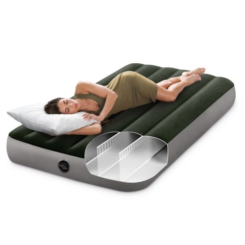 Jednoosobowy materac dmuchany 191x99x25 cm z wbudowaną pompką INTEX 64761