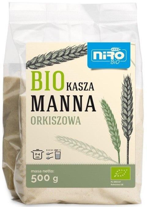 KASZA MANNA ORKISZOWA JASNA BIO 500 g - NIRO