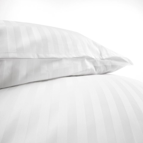 Poszwa hotelowa na zakładkę PASY 2cm biała/160x200 (promocja)