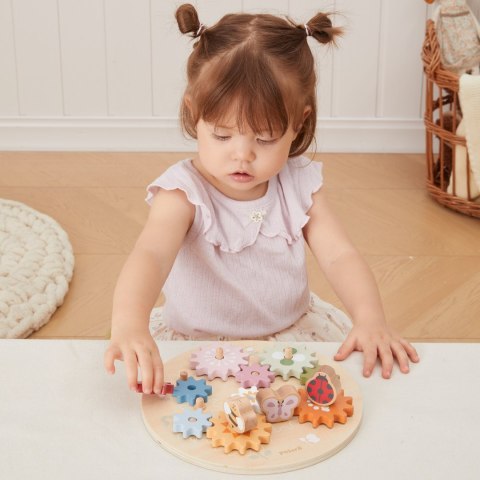 VIGA PolarB Drewniane Kolorowe Koła Zębate Montessori