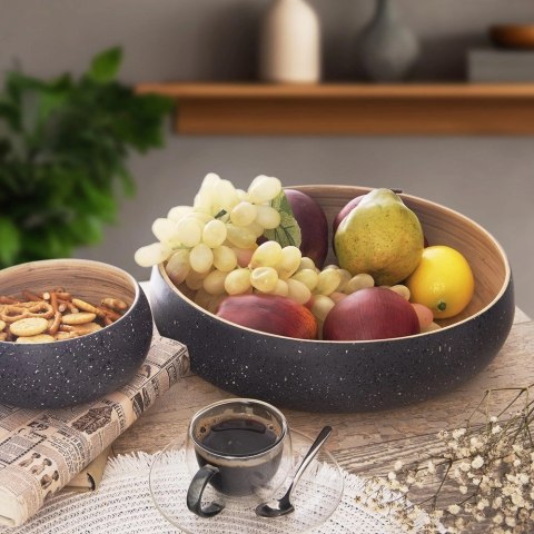 Miska Bambusowa ORION 30 cm 4 L Naturalna Dekoracyjna Ręcznie Robiona