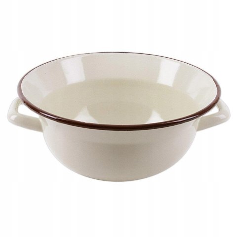 Miska 2,5 L Emaliowana Vintage Beżowa 26 cm Retro ORION
