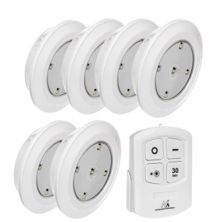 URZ0869 Zestaw 6 lamp LED sterowane pilotem MCE0165