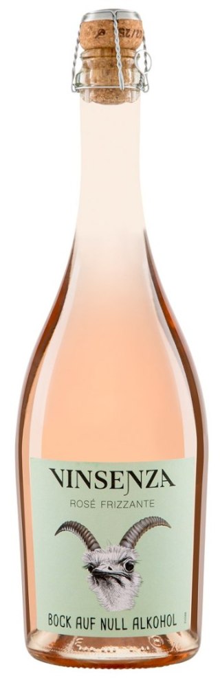 WINO BEZALKOHOLOWE FRIZZANTE RÓŻOWE SŁODKIE MUSUJĄCE BIO 750 ml - VINSENZA