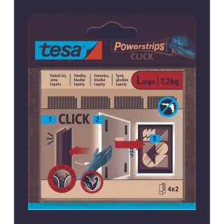 Rzep samoprzylepny wew.powerstrips 4 pary l 85mm:20mm, biały