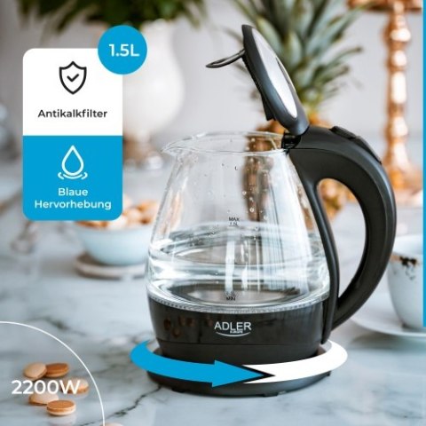 AD 1224 Czajnik szklany 1,5 l