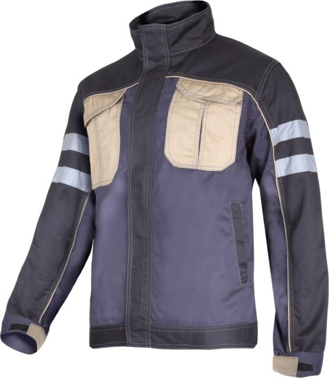 Bluza szar-czar-beż z pasami odblask., "xl", ce, lahti