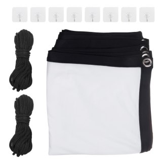 Ekran projekcyjny Maclean, 86", 175x131cm, obramowanie 25mm 4:3, haczyki do naciągu, MC-166