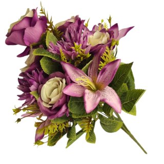 Gotowy bukiet róża lilia mix kwiatów sztuczne kwiaty jak żywe