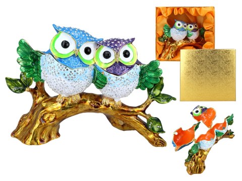 Kasetka metalowa - sowy