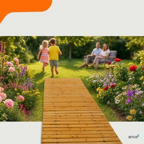 Ścieżka ogrodowa drewniana cedrowa zwijana 250 × 75 cm