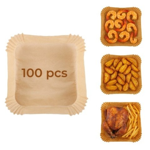 AD 6732 Papierowe wkłady do frytkownicy powietrznej | 100 szt. | 20 cm | do 240°c | biodegradowalne