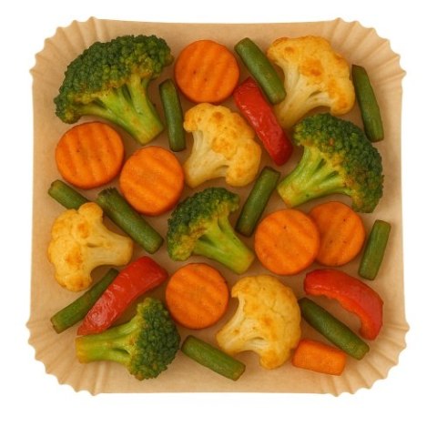 AD 6733 Papierowe wkłady do frytkownicy powietrznej | 100 szt. | 23 cm | do 240°c | biodegradowalne