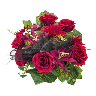 Stroik na cmentarz kompozycja kwiatowa na grób miska