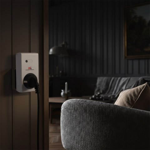 Gniazdko sterowane pilotem Maclean, wewnętrzne, programowalne, bateria do pilota, MCE151