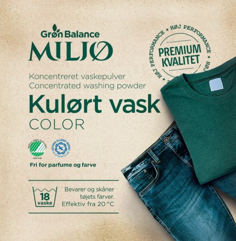 PROSZEK DO PRANIA KOLOROWYCH UBRAŃ (KONCENTRAT) ECO 785 g (18 PRAŃ) - GRON BALANCE