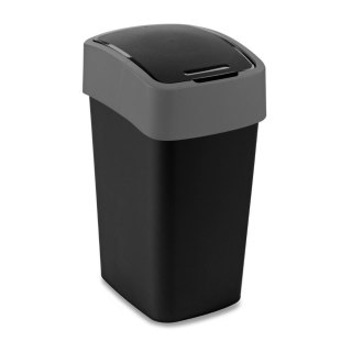 Kosz na śmieci Curver Flip Bin, 25L, Czarno-srebrny, 229415
