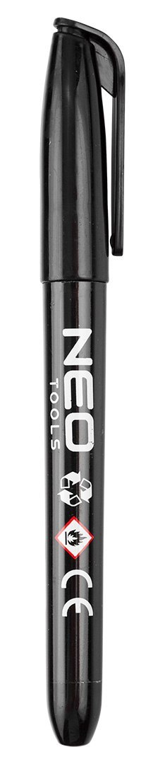 Marker budowlany, czarny, permanentny, wodoodporny, olejowy, 4 szt.