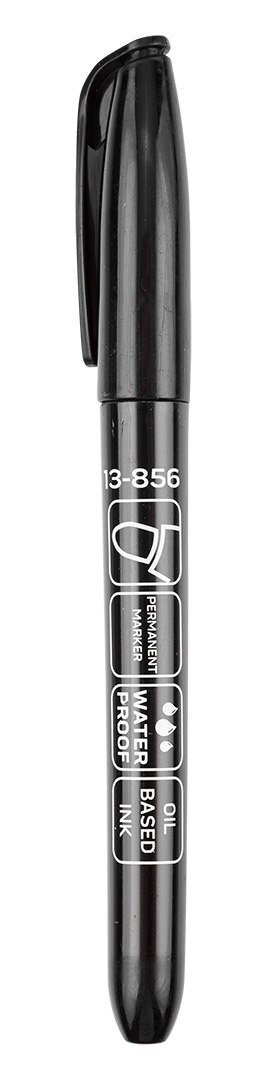Marker budowlany, czarny, permanentny, wodoodporny, olejowy, 4 szt.