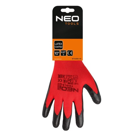 Rękawice robocze, poliester pokryty lateksem (crincle), 3131X, rozmiar 10 (karta)