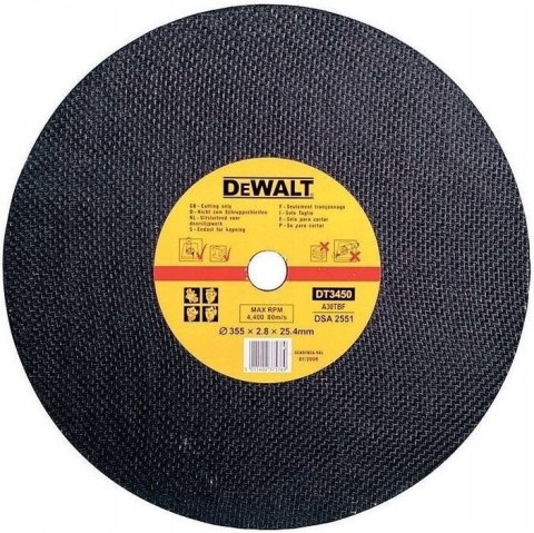 Tarcza do przecinarki dw875, fi=350mm, do metalu