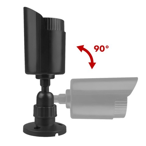 Zestaw dwóch atrap kamer tubowych, diody IR LED, czarna, zasilanie 2xAA (brak w zestawie), ABS, IR1800 BT