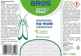 BROS - Zielona Moc zawieszka na mole odzieżowe