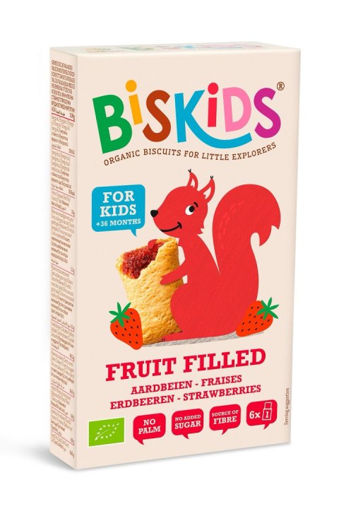 CIASTECZKA Z NADZIENIEM TRUSKAWKOWYM MARGARETKI BIO 100 g - BISKIDS