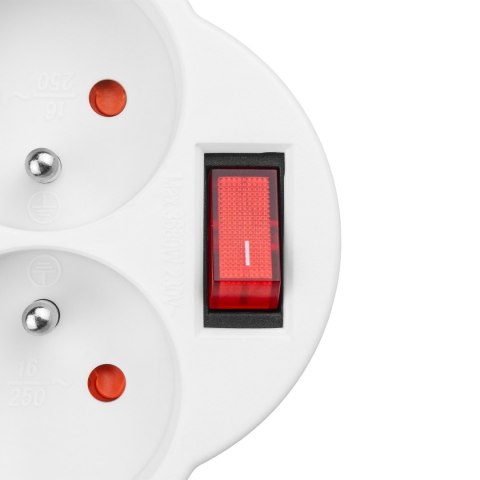 MCE31 Gniazdko prądowe X2 z wyłącznikiem 3680W