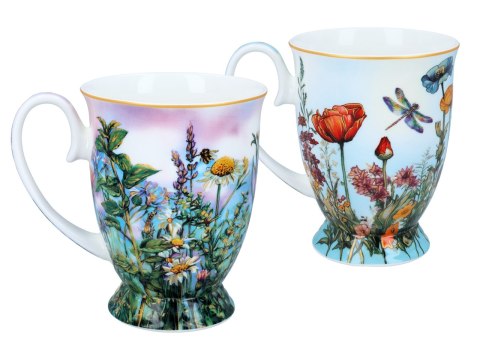 Kpl. 2 kubków w sercu - L. Lozano, Kwiaty polne (CARMANI)