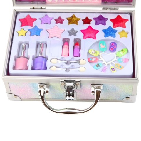 Zestaw Piękności Brokatowy Kuferek Kosmetyki Do Paznokci Makijażu Syrenka