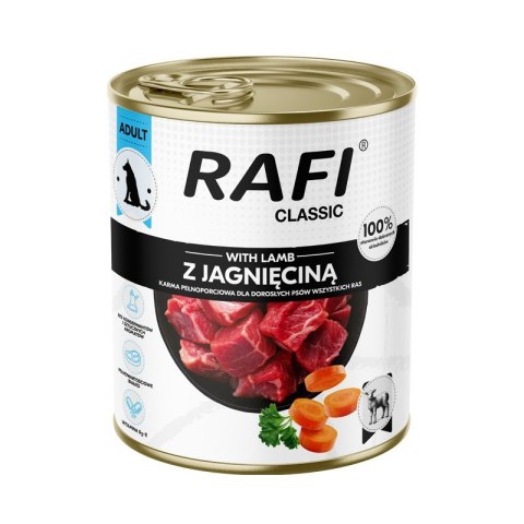 Rafi Classic z jagnięciną dla psa 800 g