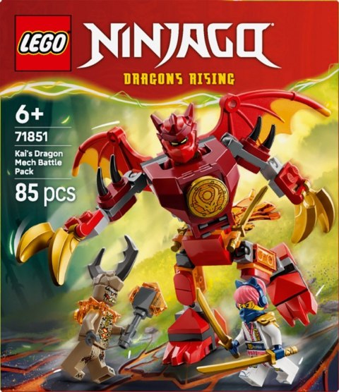 Klocki ninjago 71851 smok-mech kaia - zestaw bitewny