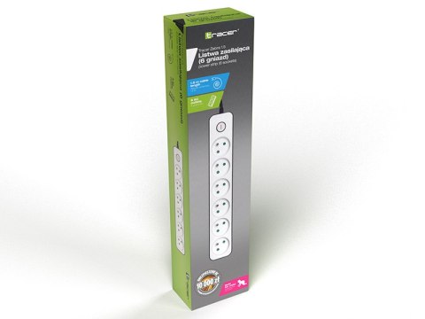 Listwa zasilająca TRACER Zebra 1.5 m (6 gniazd)