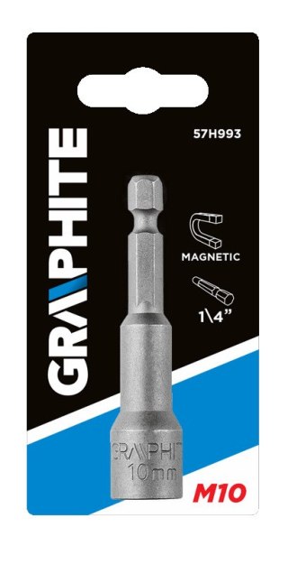 Nasadka magnetyczna 10 x 65 mm, trzpień 1/4"