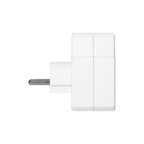 Rozgałęźnik 2x2P+Z (Schuko) z włącznikiem, biały