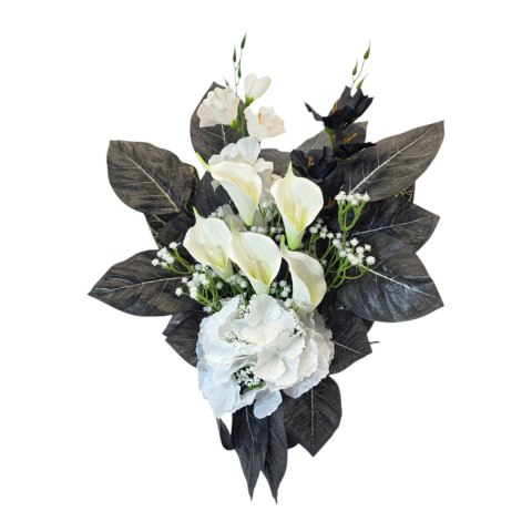 Bukiet flakon wkład do wazonu stroik na cmentarz grób pomnik