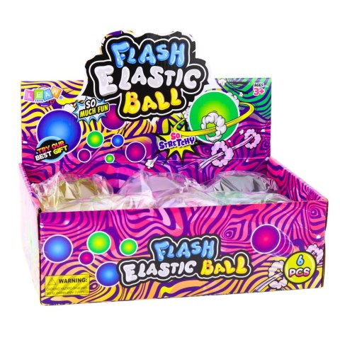 Elastyczna Piłka Do Odbijania Z Kauczuku Konfetti Motyl Świeci Mix 9 cm