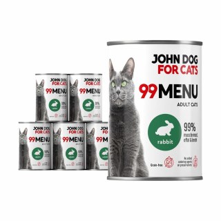 John Dog 99 menu dorosły królik karma mokra dla kota 400g*6