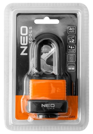 Kłódka długa wodoodporna laminowana osłona gum. 40mm