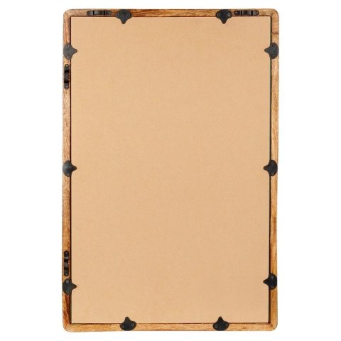 Lustro Ścienne Drewniane Prostokątne Wiszące Dekoracyjne VILDE 40 x 60 cm