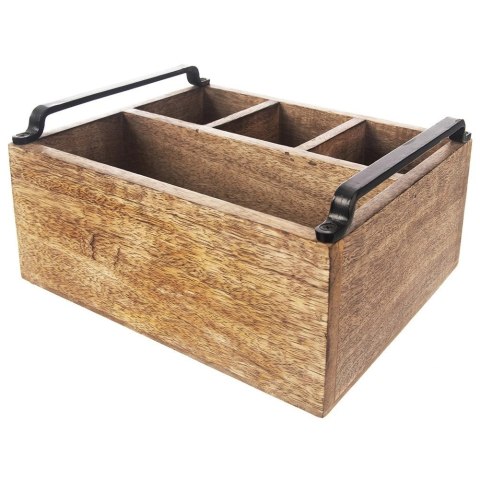 Stojak Organizer na Sztućce Sosy i Przyprawy Drewniany Ozdobny ORION