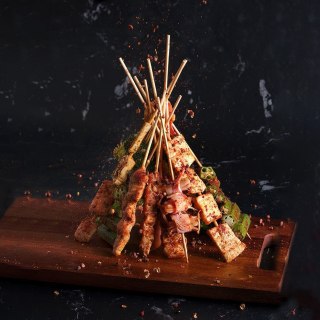 Szpikulce do Szaszłyków Bambusowe 50 szt. 35 cm VILDE Grill Piekarnik