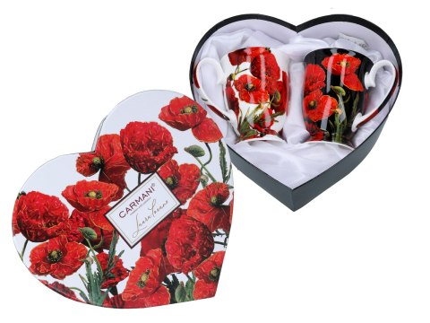 Kpl. 2 kubków w sercu - L. Lozano, Maki (CARMANI)