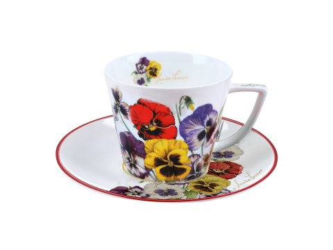 Kpl. filiżanka i kubek - Bratki kolorowe (CARMANI)