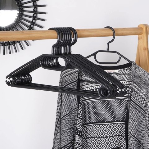 Wieszaki na Ubrania Czarne 10 szt. STORAGE SOLUTIONS Obrotowe Praktyczne