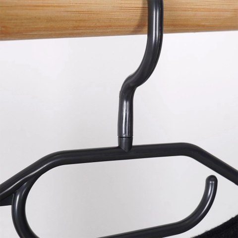 Wieszaki na Ubrania Czarne 10 szt. STORAGE SOLUTIONS Obrotowe Praktyczne