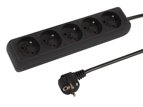 98-745# Przedłużacz sieciowy pr-570p 5-gniazd z uziemieniem 5m czarny 3x1,5mm